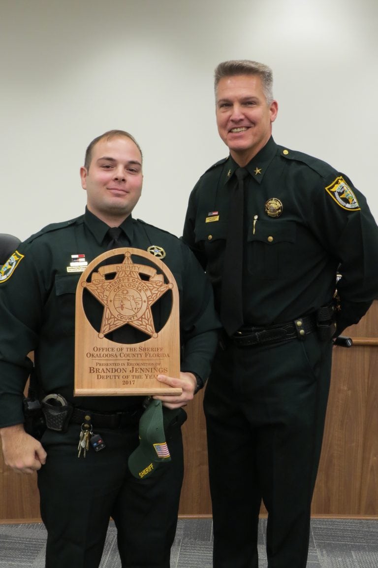 Brandon Jennings Names OCSO 2017 Deputy Of The Year | Okaloosa County ...